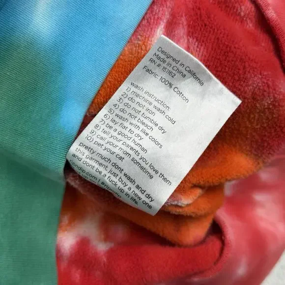 Ripndip Tie-Dye Hoodie Multicolor Streetwear Pullover Graphic Logo Men Sz L Y2K - Picture 7 of 9